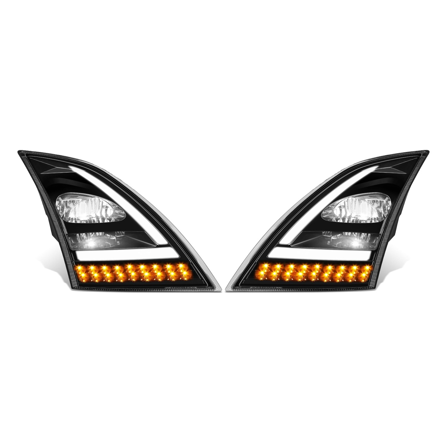 Torque Pair of LED Headlights Replacement for 2018-2023 Volvo VNL/VNR [Included