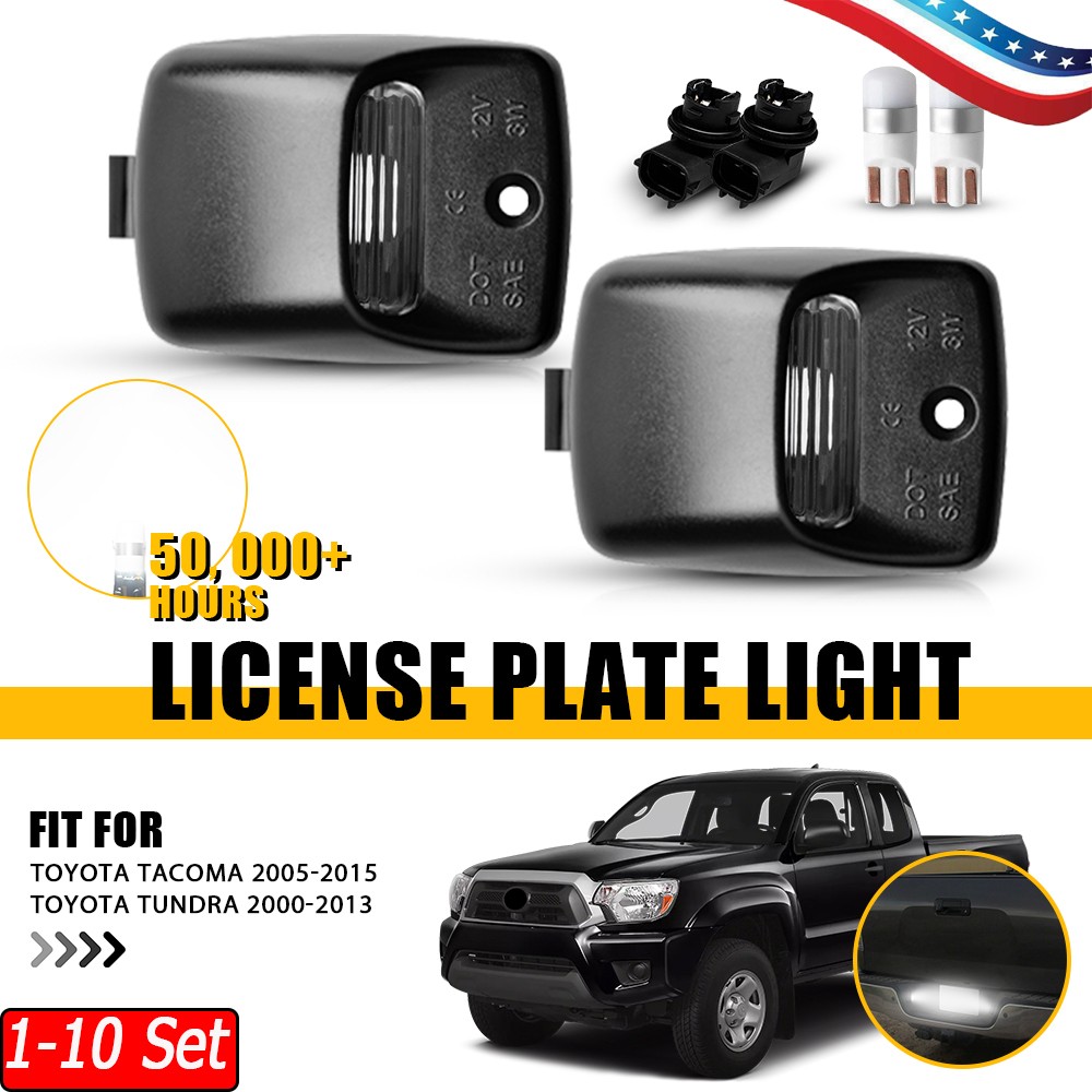 1-10x Truck Rear License Lamp Bulb Socke For Toyota Tacoma 05-15 Tundra 2000-13