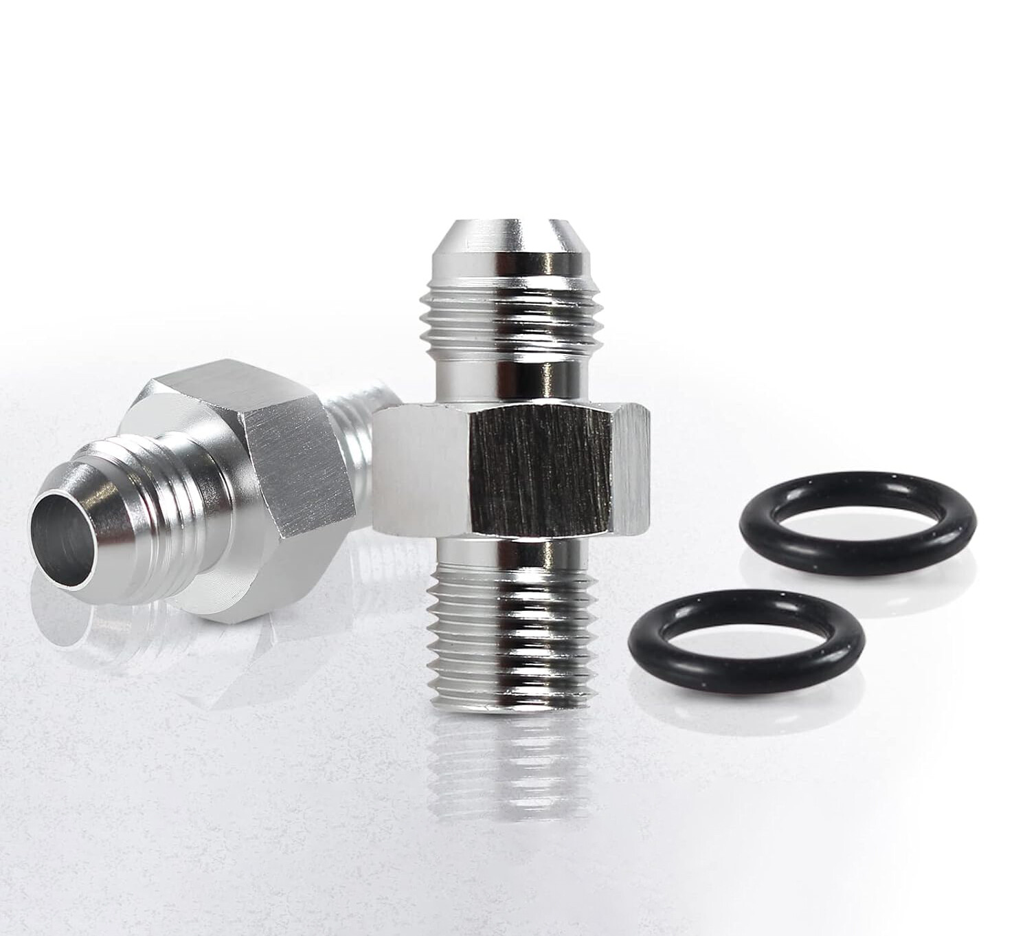 2Pcs Transmission Adapter Fittings 6AN Flare to 1/4