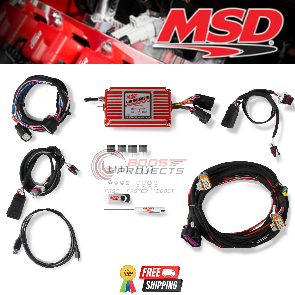 MSD Digital LS Ignition Control Box 24x 58x LS Crank Configurations w/Red 6014 MSD Digital LS Ignition Control Box 24x 58x LS Crank Configurations w/Red 6014