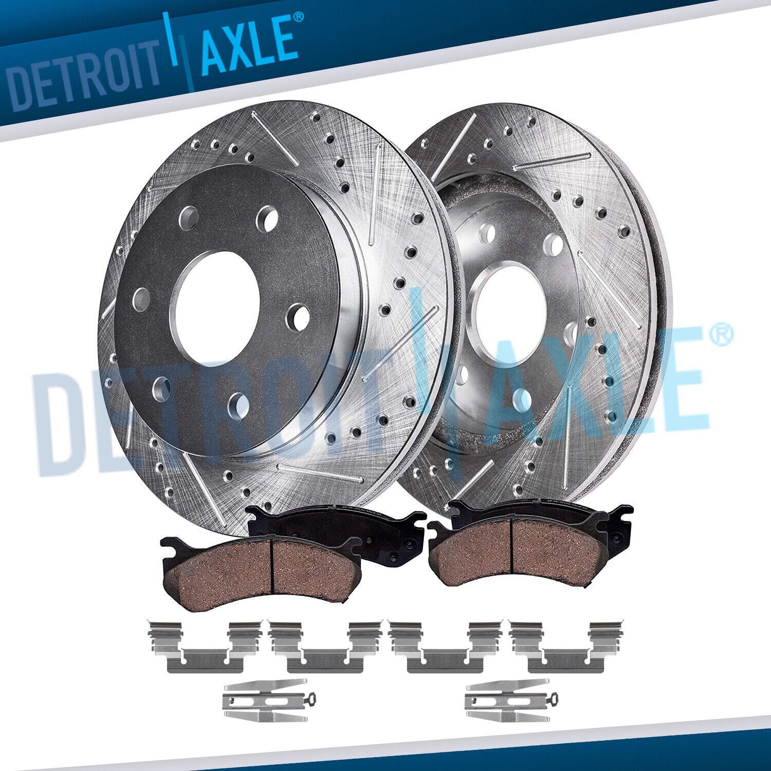 REAR Rotors Brake Pads for Chevy Tahoe Silverado Suburban GMC Sierra Yukon 1500