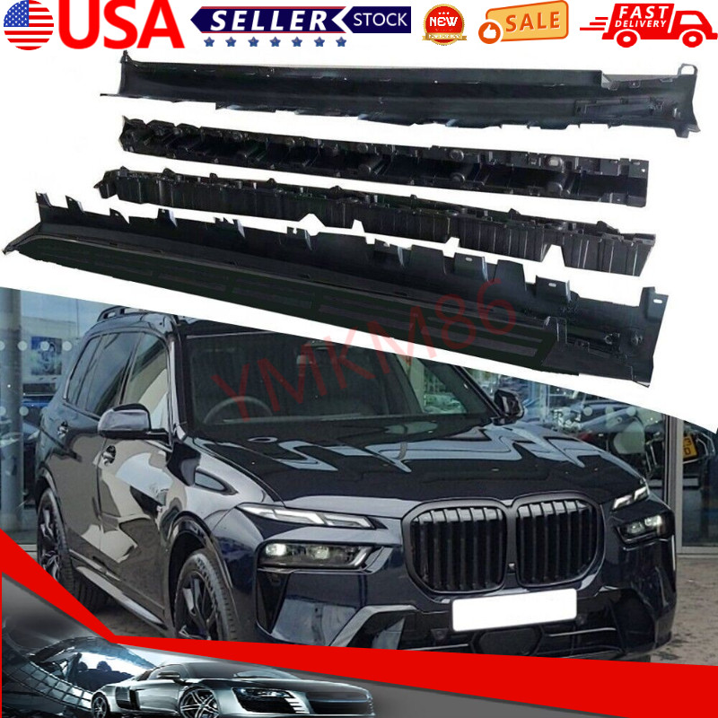 2PCS Side Steps Running Boards Nerf Bars Fits for BMW X7 G07 2019-2025 All Black