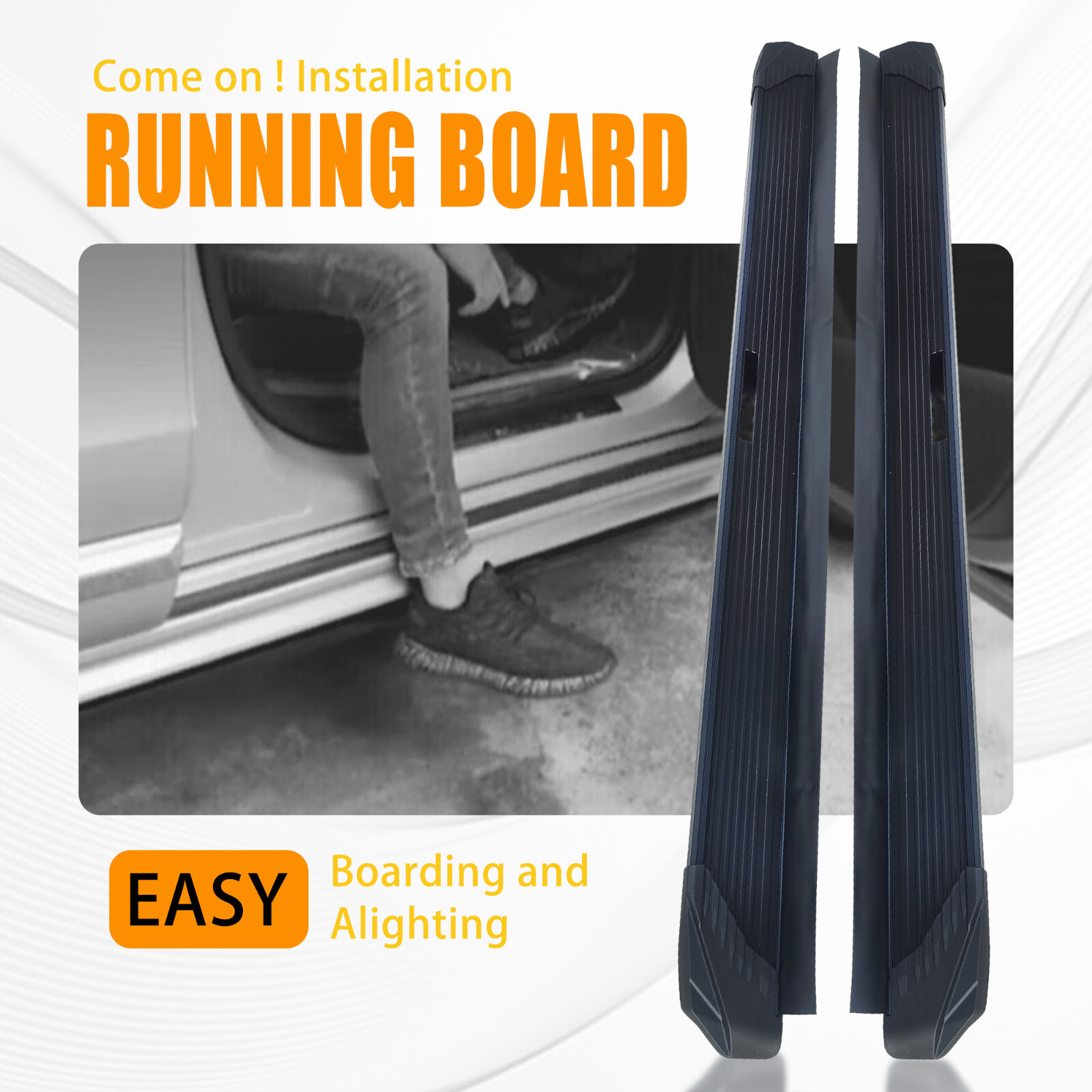 Hot 2PCS Black Running Board Fits for Jeep Grand Cherokee L 2022-2025 Side Steps