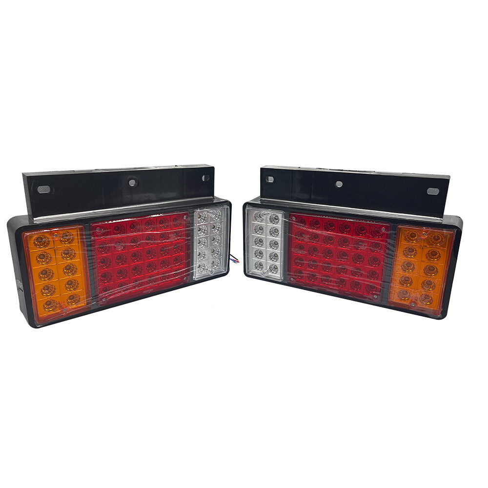 Pair 50LED Rear Tail Light For GMC W Isuzu Elf Truck NPR NQR NRR NKR NHR 1984-up