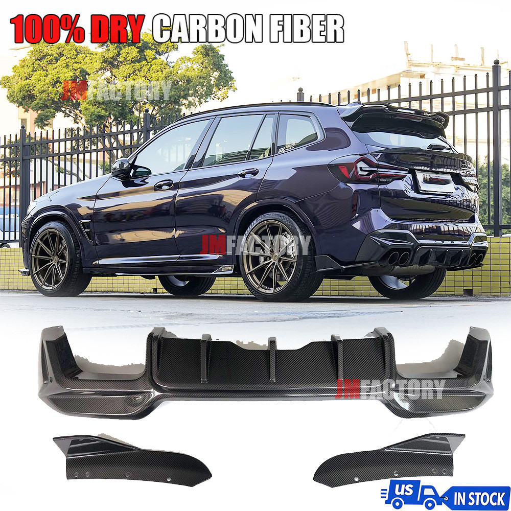 Dry Carbon Rear Bumper Diffuser Lip Splitters Corner For BMW X3M F97 LCI 2022UP