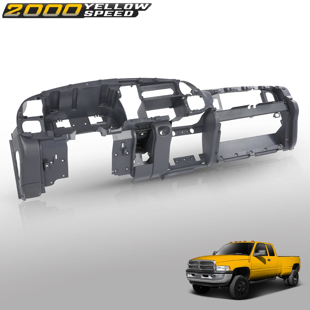 Dash Dashboard Core Structure Frame Single Aux Gray Fit For 98-01 Dodge Ram