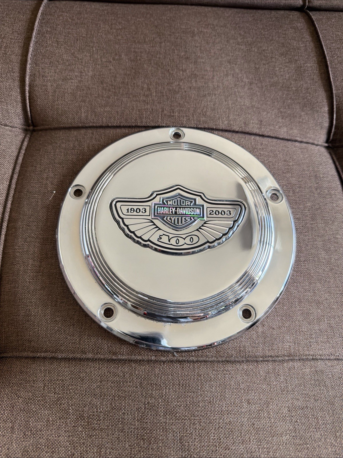 💥Harley-Davidson 2003 Genuine Chrome 100th Anniversary Derby Cover 25001-03🇺🇸 💥Harley-Davidson 2003 Genuine Chrome 100th Anniversary Derby Cover 25001-03🇺🇸