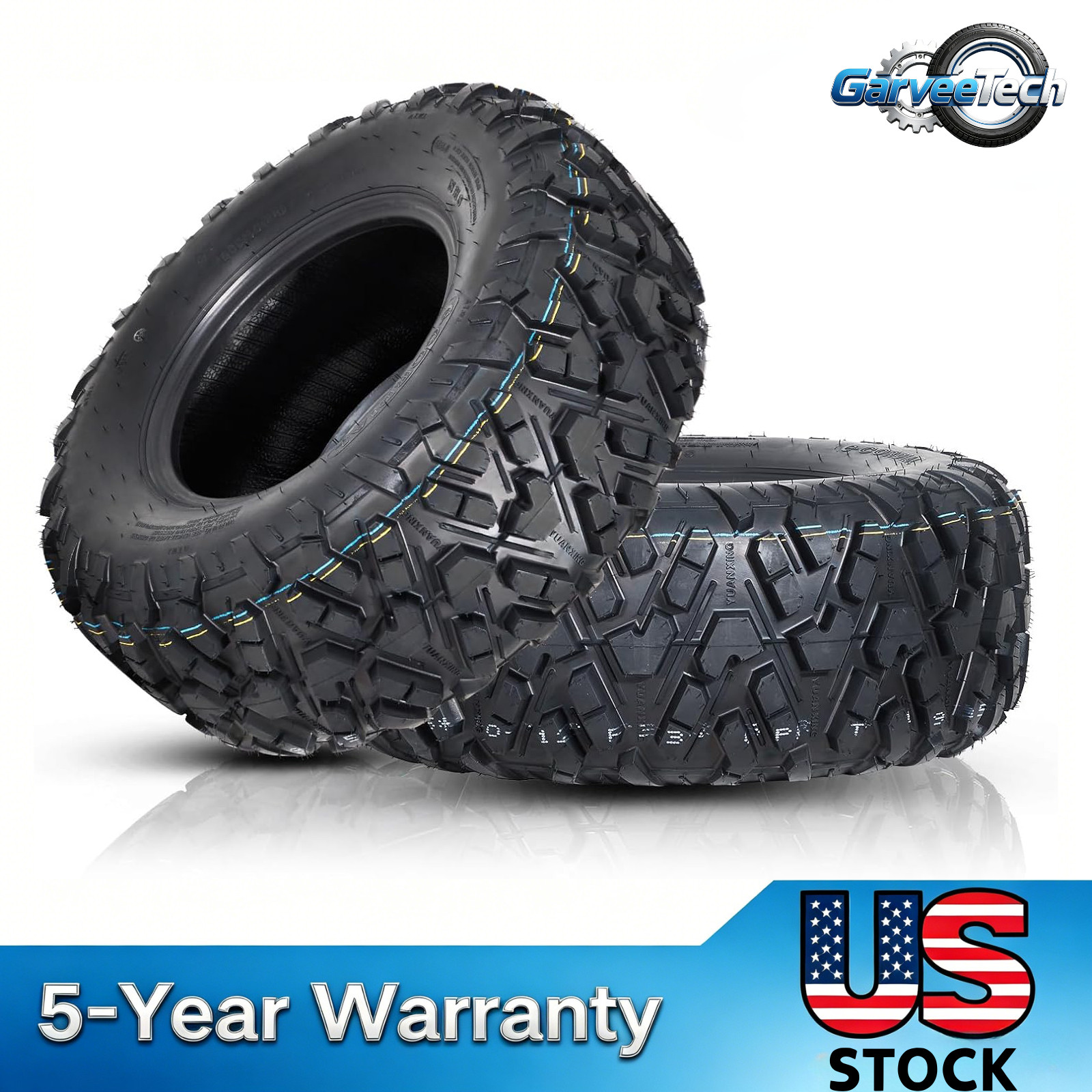 Set 2 22x10x10 22x10-10 4 Ply ATV Tires 22 10 10 UTV Tires Tubeless All Terrain