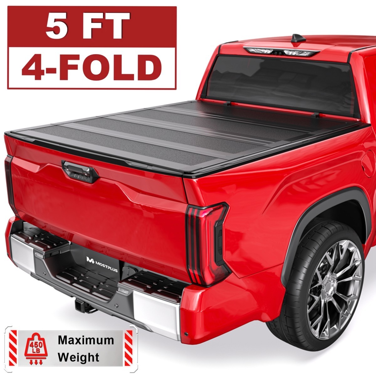 5FT 4 Fold Half Low-Profile Hard Tonneau Cover For 2024-2026 Toyota Tacoma Bed 5FT 4 Fold Half Low-Profile Hard Tonneau Cover For 2024-2026 Toyota Tacoma Bed
