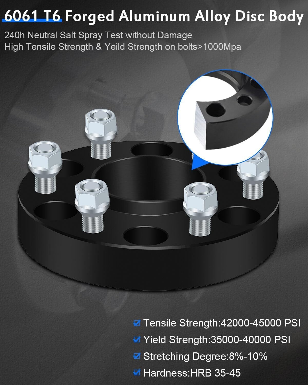 ECCPP 2PCS 1.25 inch Hubcentric Wheel Spacers 6x5.5 to 6x5.5 6x139.7mm to 6x1...