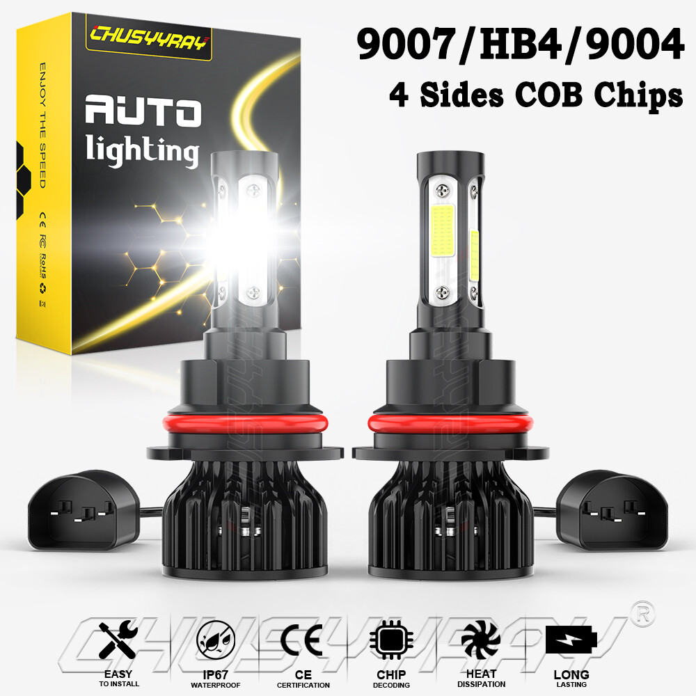 Pair HB5 9007 LED Headlight Dual Beam Error Free Anti Flicker Bright Bulbs White Pair HB5 9007 LED Headlight Dual Beam Error Free Anti Flicker Bright Bulbs White
