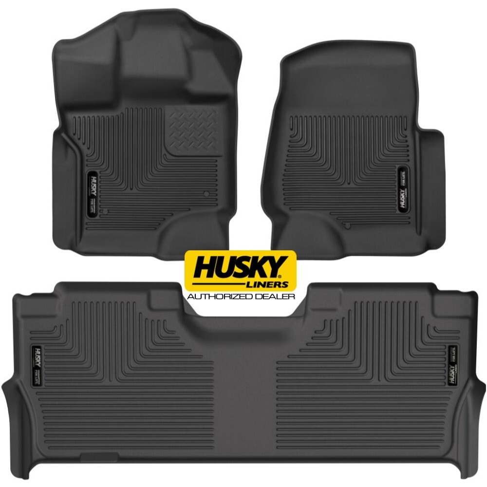 HUSKY X-Act Contour Floor Mats Set for 21-25 Ford F150 Crew Cab w/Storage Box