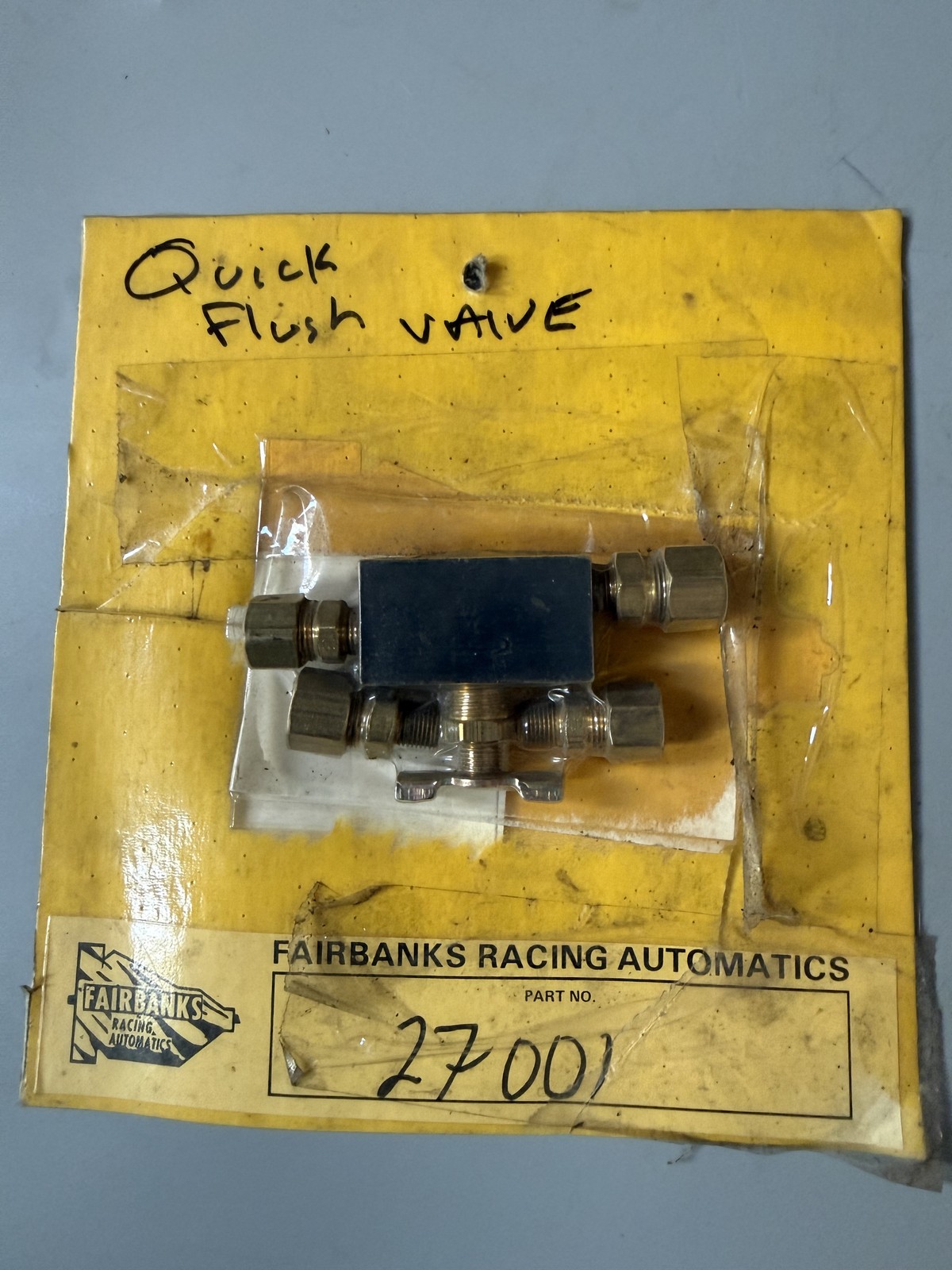 GM Fairbanks 27001 Quick Flush Valve Automatic Trans GM Fairbanks 27001 Quick Flush Valve Automatic Trans