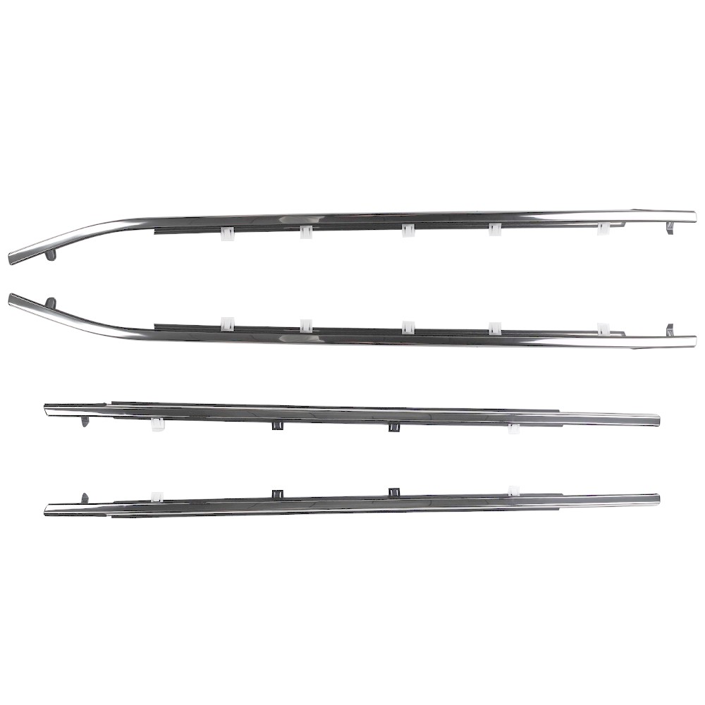 4PCS Chrome Door Belt Molding Weatherstrip Seal For Honda Odyssey 2011-2017