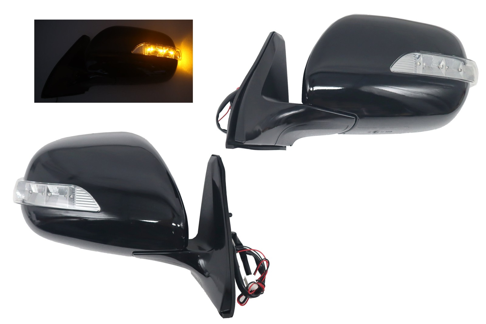 NEW Manual Fold LED Signal Side Mirror Black For 2003~04~05~2009 Toyota 4Runner