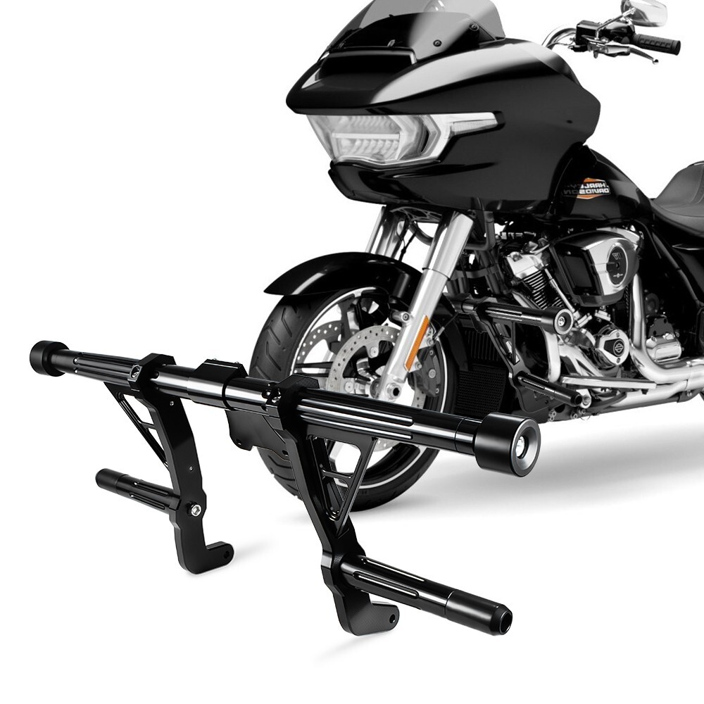 Front Highway Engine Guard Crash Bar For Harley Touring Road Street Glides 14-23 Front Highway Engine Guard Crash Bar For Harley Touring Road Street Glides 14-23