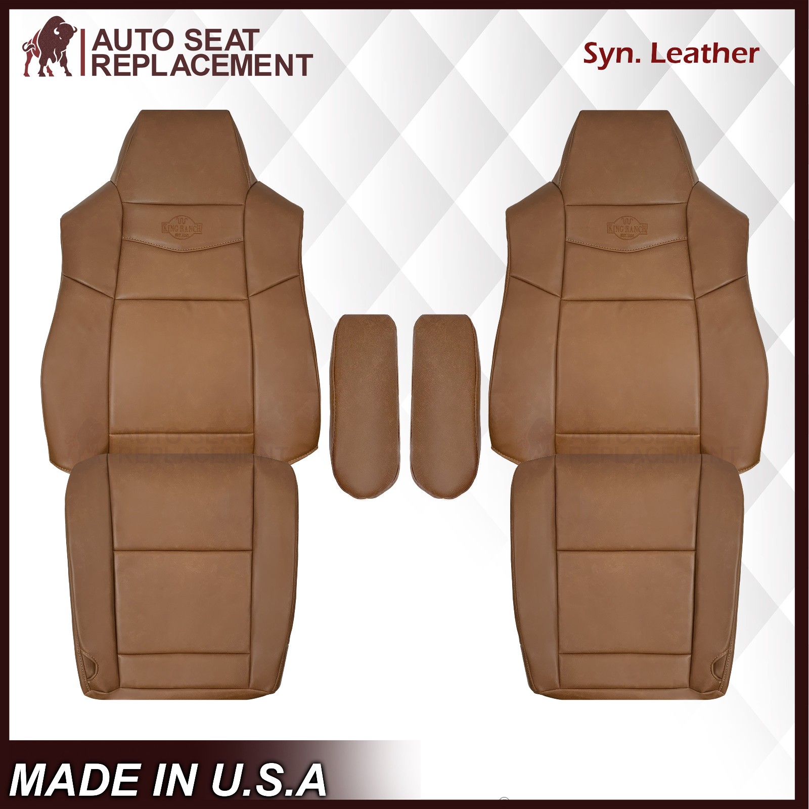 2003 2004 2005 2006 2007 For Ford F250 F350 Syn. Leather King Ranch Seat Covers