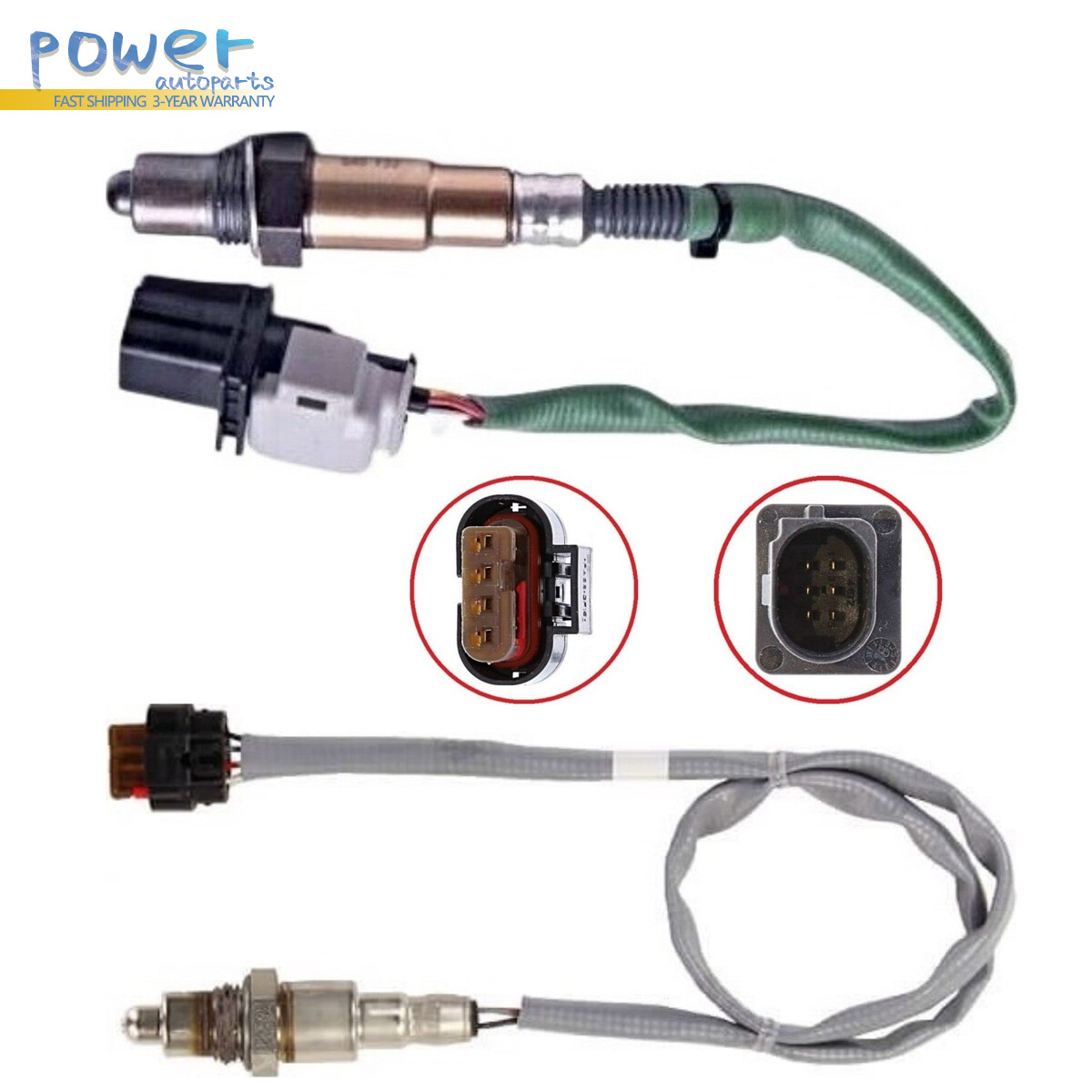 2pcs Oxygen O2 Sensor For 2014-2020 Ford Fusion 1.5L Upstream+Downstream