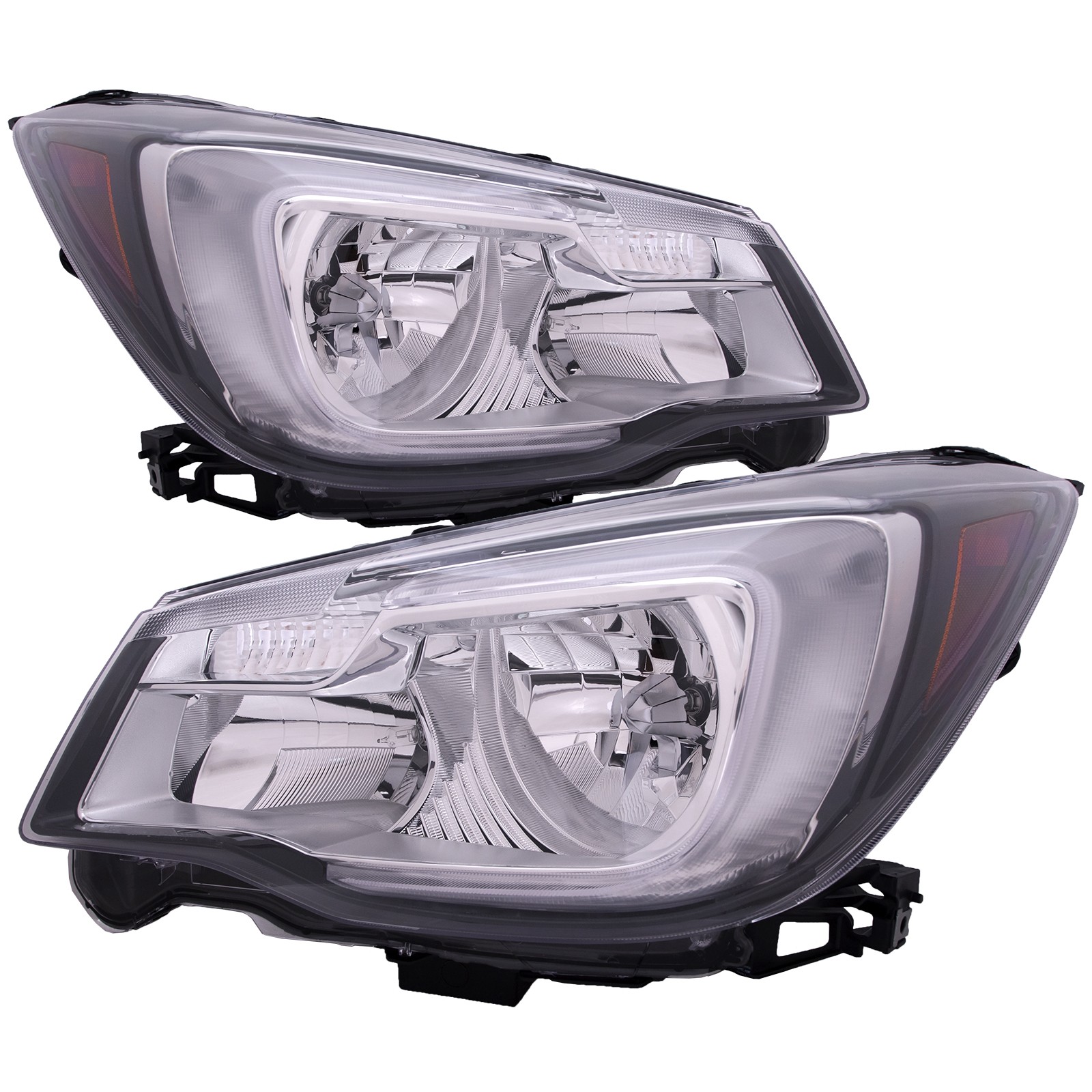 Headlights Left Right Pair CAPA Left Right Pair For 17-18 Subaru Forester