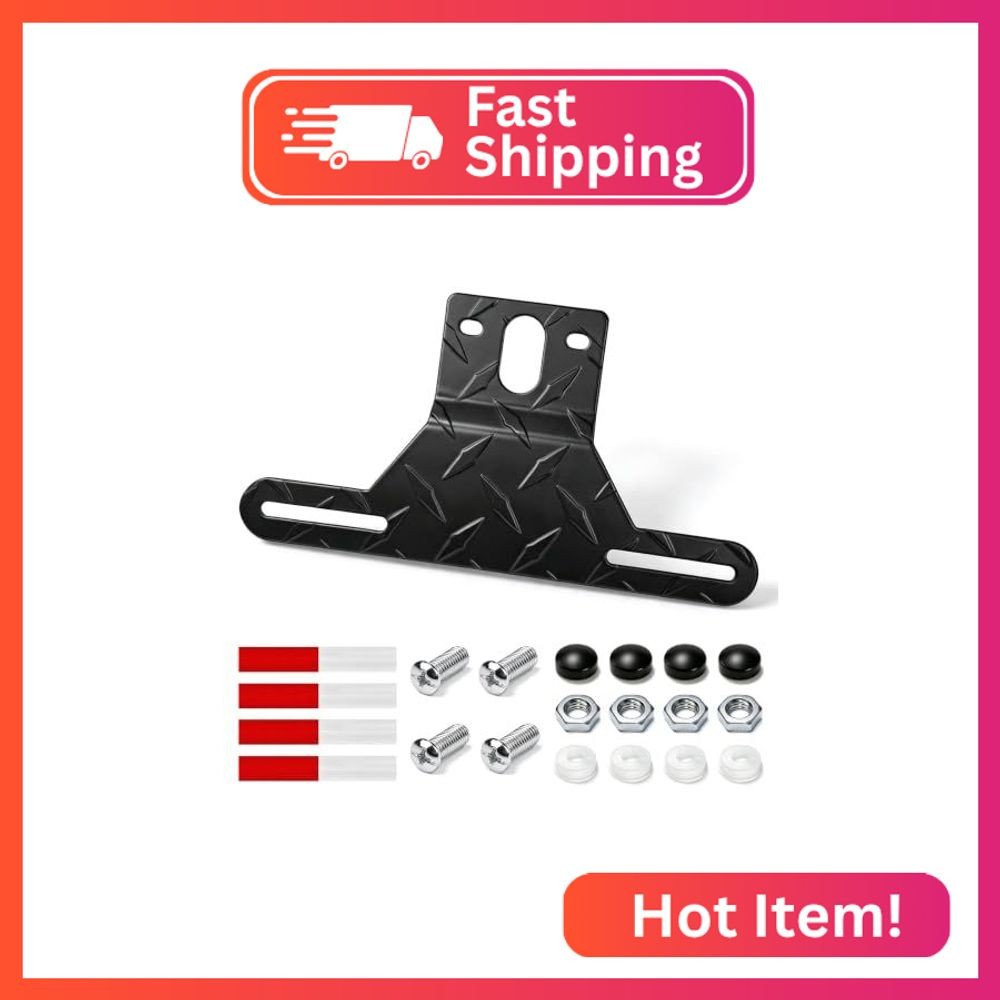 BFXM 2PCS Universal Trailer License Plate Bracket Frame with Mounting Kit BFXM 2PCS Universal Trailer License Plate Bracket Frame with Mounting Kit