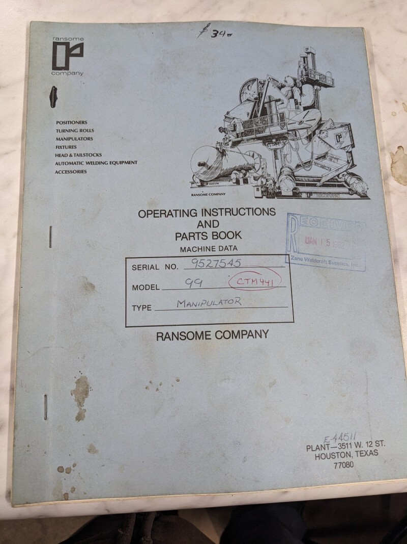 RANSOME OPERATOR SERVICE MANUAL PARTS LIST BOOK MODEL 99 MANIPULATOR PARTS LIST RANSOME OPERATOR SERVICE MANUAL PARTS LIST BOOK MODEL 99 MANIPULATOR PARTS LIST