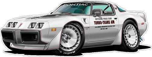 1980 Trans Indy Pace Car Toon Wall Decal Sticker Graphic Man Cave room Poster 1980 Trans Indy Pace Car Toon Wall Decal Sticker Graphic Man Cave room Poster