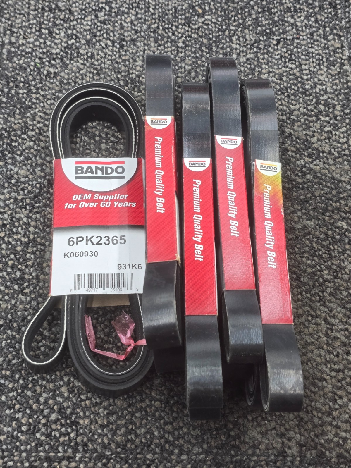 (QTY 5) BANDO 6PK2365 Serpentine Belt For 2003-2020 GMC Savana 2500 3500