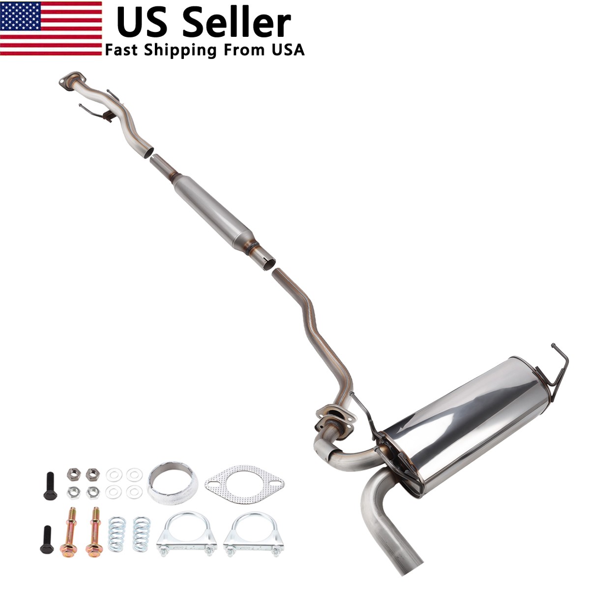 Exhaust System Kit Resonator Pipe Muffler for Nissan Juke 1.6L AWD 2011-2017 US