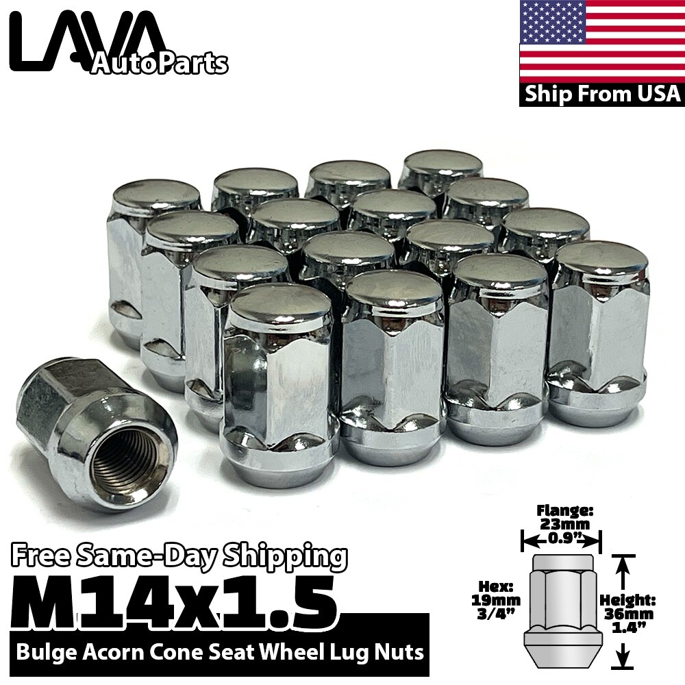 20x Chrome 14x1.5 Lug Nut Fit Ford Edge Mustang Explorer Lincoln MKX Nautilus