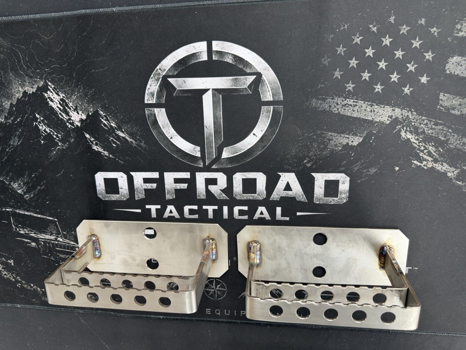 2x Humvee GMV airlift bumper steps Pack Low profile Foot Step Stainless HMMWV V2