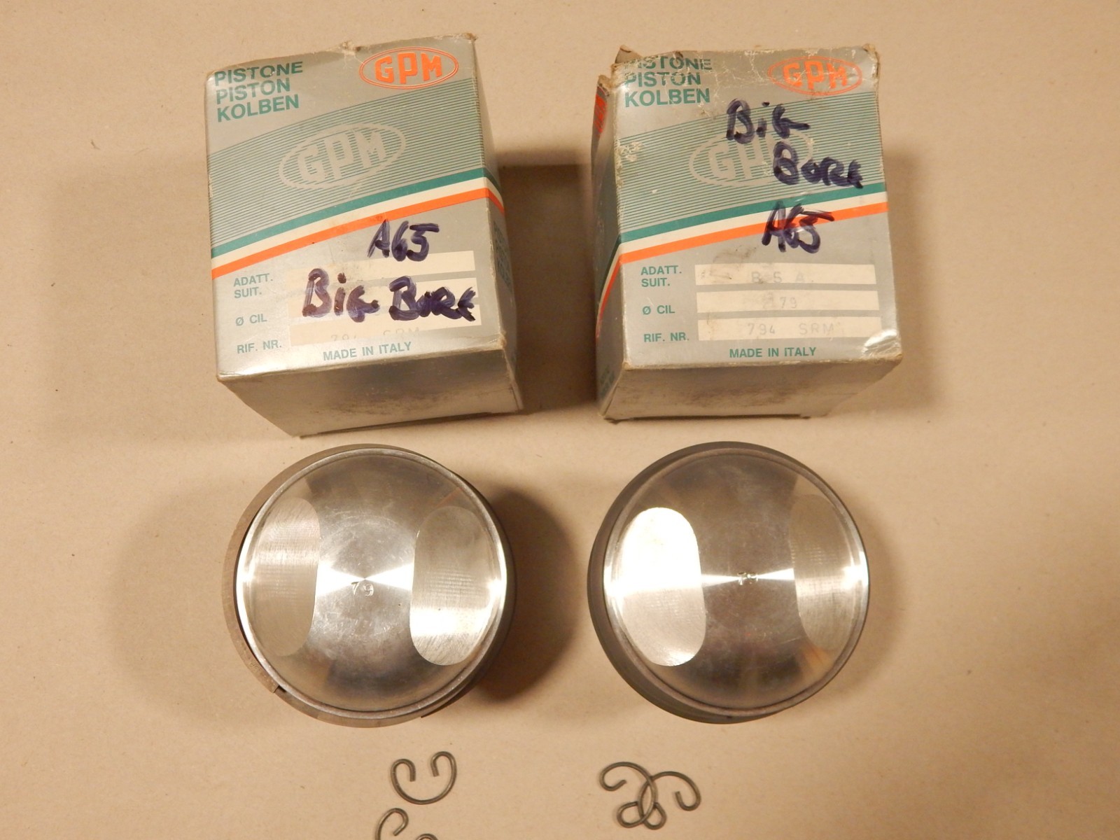 BSA BIG BORE PISTONS A65 DEVIMEAD SRM RACING 78.75MM 