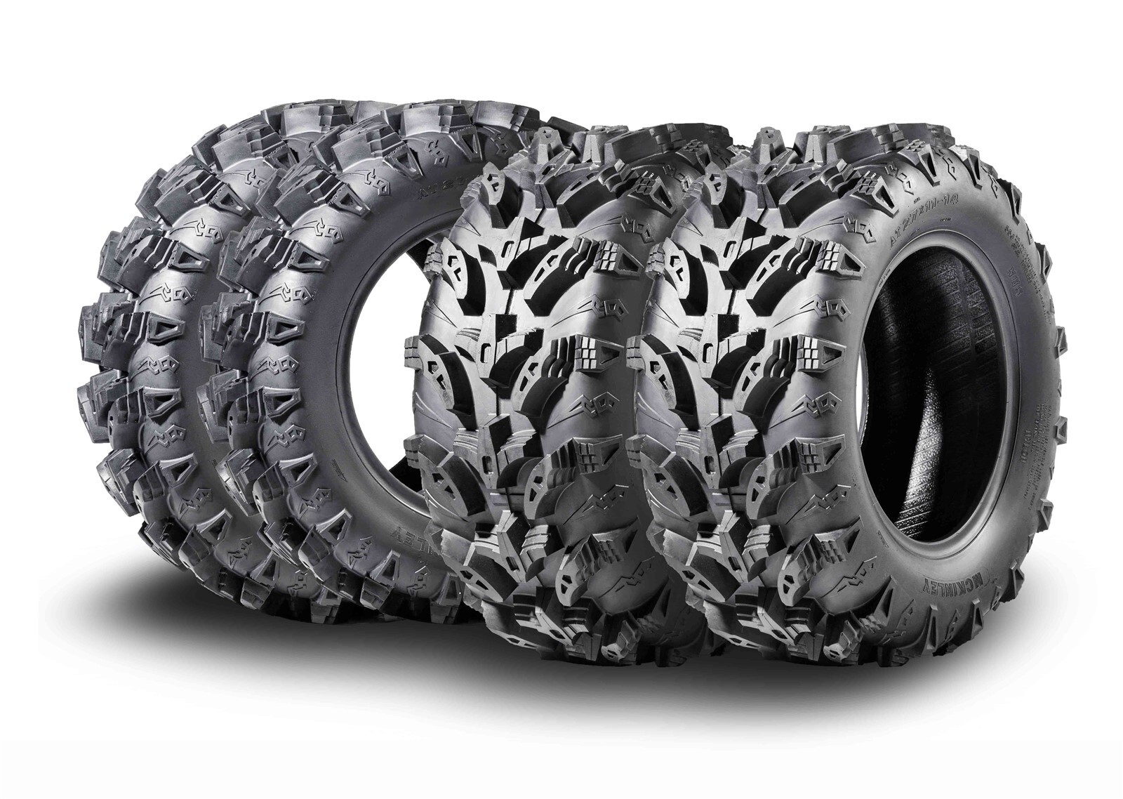 MCKINLEY UTV ATV Tires 26X9-12 & 26X12-12 6 Ply Full Set Super Mud Offroad X611