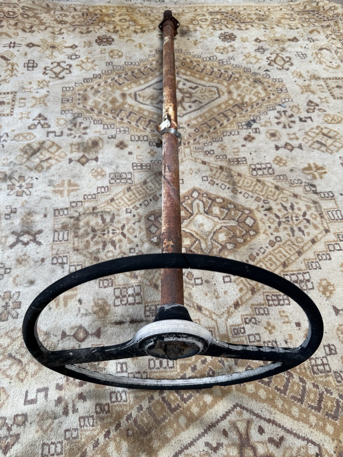 1948 1949 1950 Willys Jeepster Steering Wheel & Column Assembly Original 1948 1949 1950 Willys Jeepster Steering Wheel & Column Assembly Original