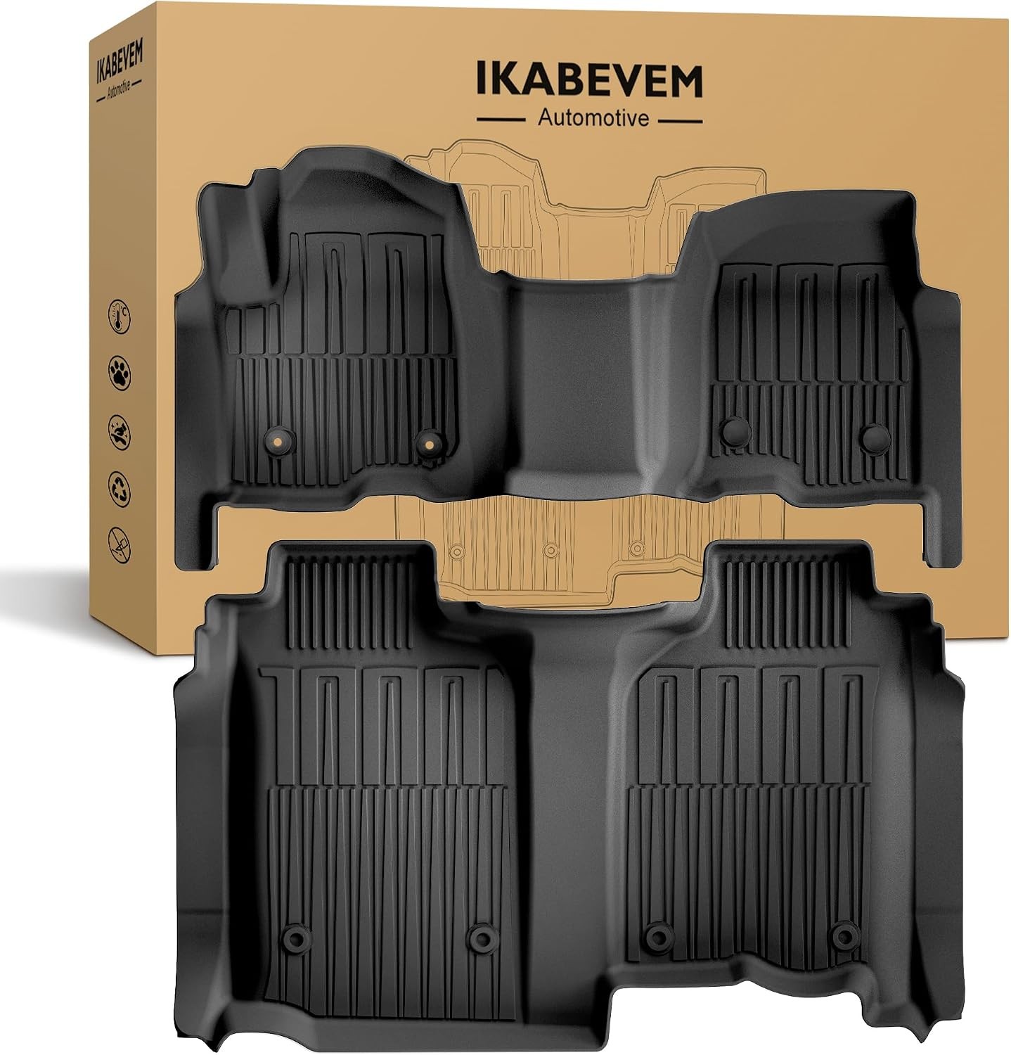 Custom Fit Floor Mats for 2019-2026 Crew Cab Chevy Silverado/GMC Sierra