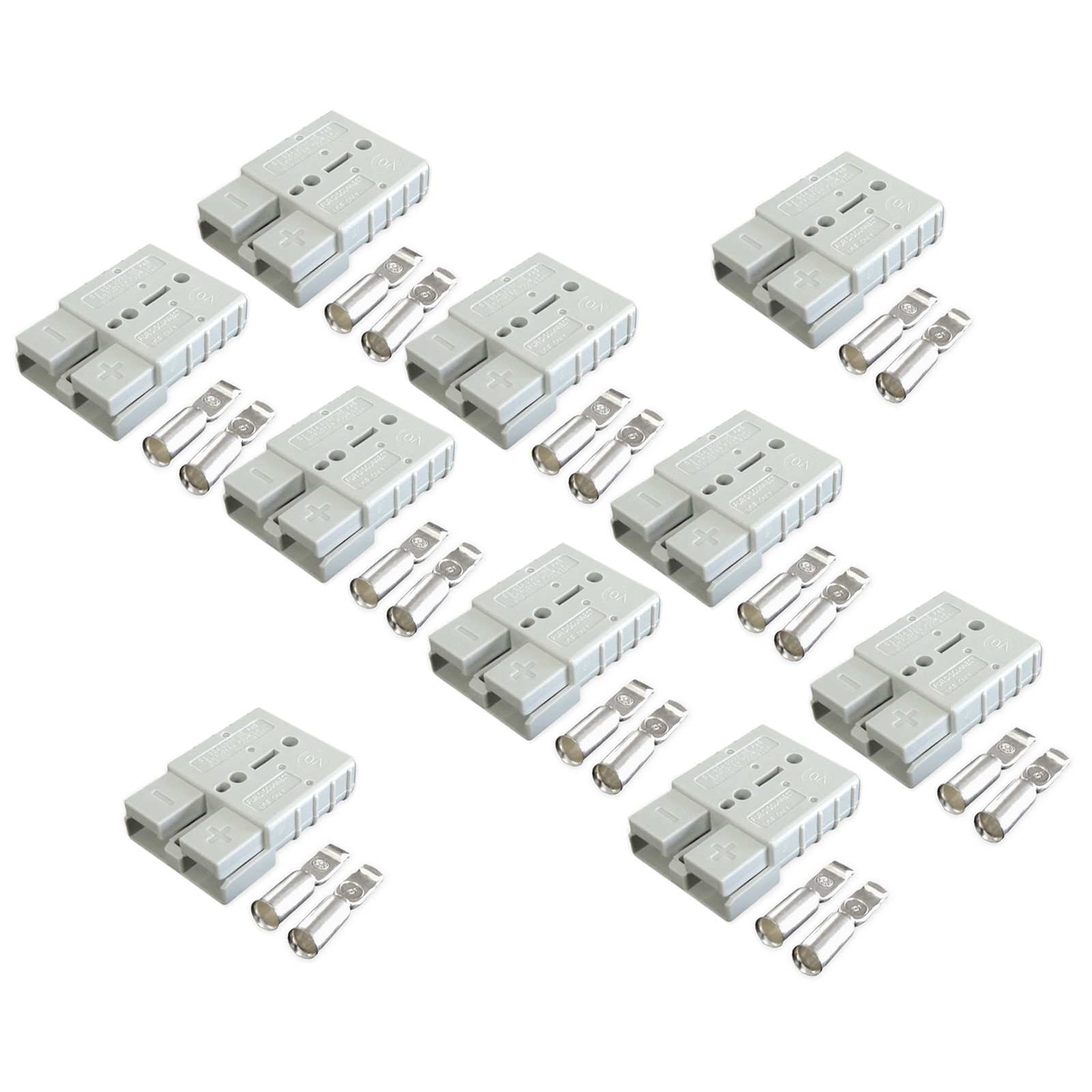 10Pcs For Anderson Style Plug Connectors DC Power Tool 50 AMP 12-24V 6AWG