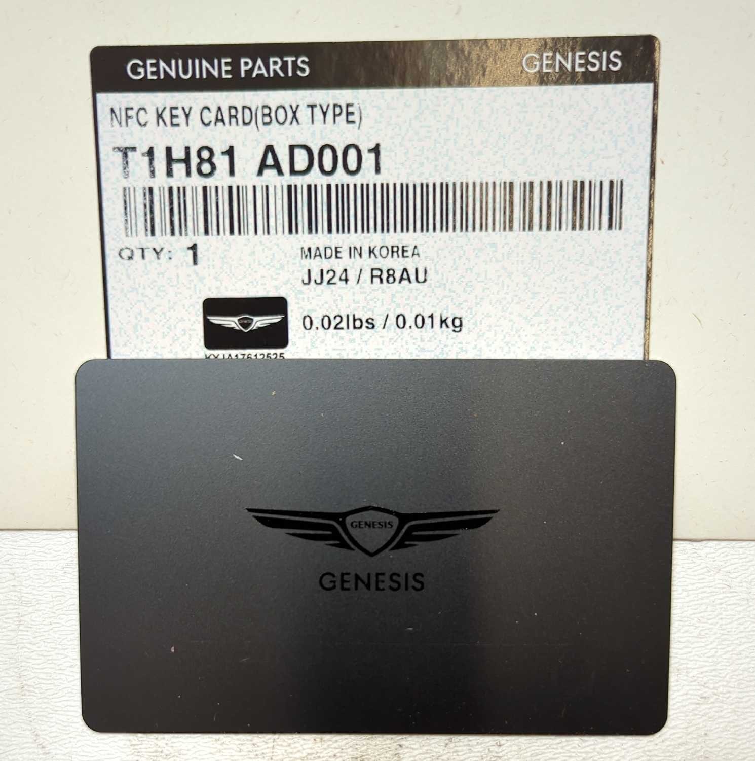 New OEM Genuine Genesis NFC Card Key Sealed 2021-2025 G70 GV70 GV80 T1H81-AD001