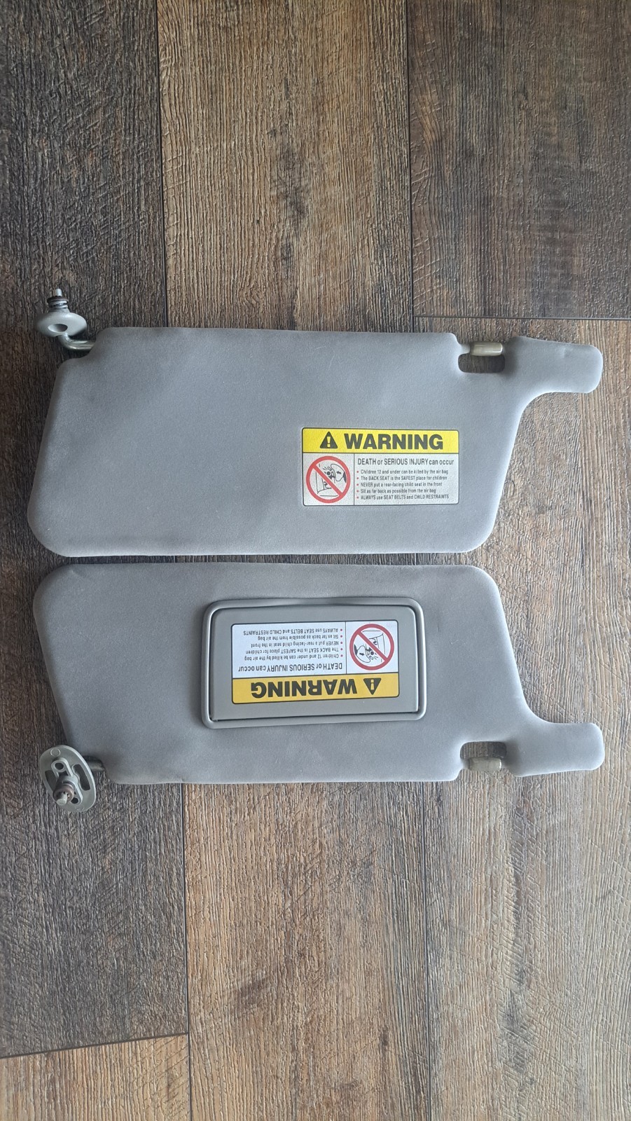OEM 94-01 ACURA INTEGRA SUN VISOR LEFT & RIGHT GRAY