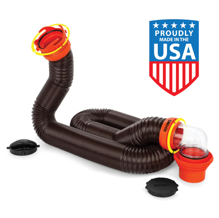 Camco RhinoFLEX 15' RV Sewer Hose Kit (39762)