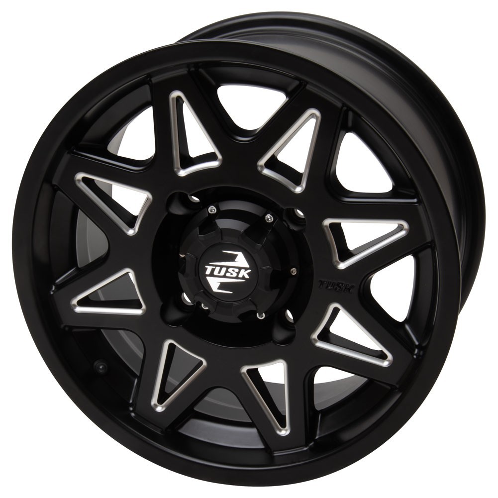 4/156 Tusk Tintic Wheel 15x7 5.0 + 2.0 Milled Black for Polaris RZR / Kawasaki