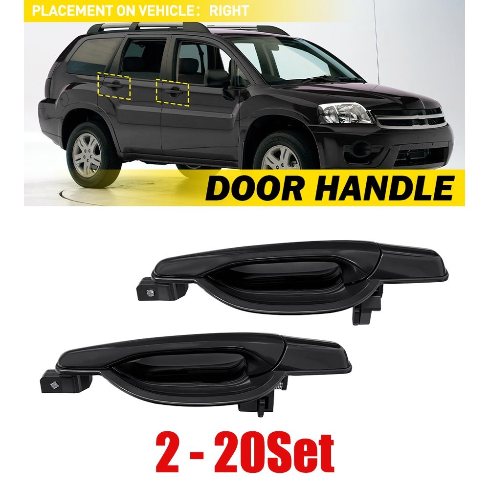 Fit 2004-2011 Mitsubishi Endeavor 2-20X Outer Door Handle Front&Rear Right Black