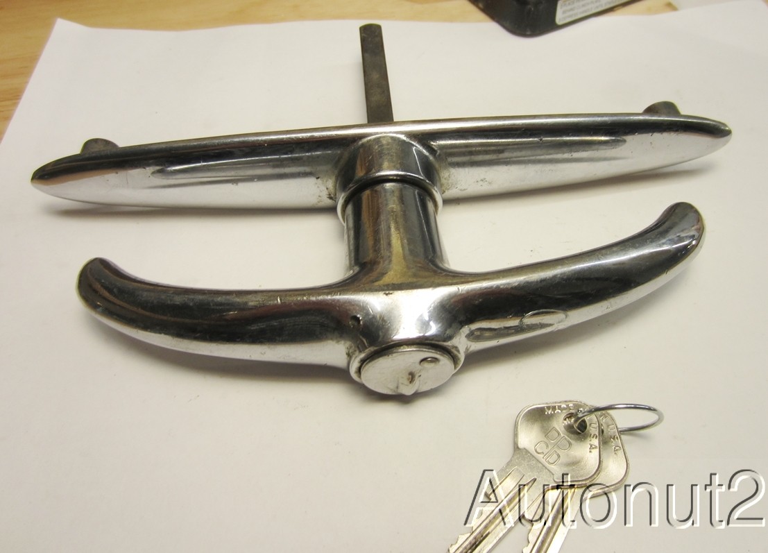 1950 1951 1952 Plymouth Trunk handle with lock and keys original Mopar
