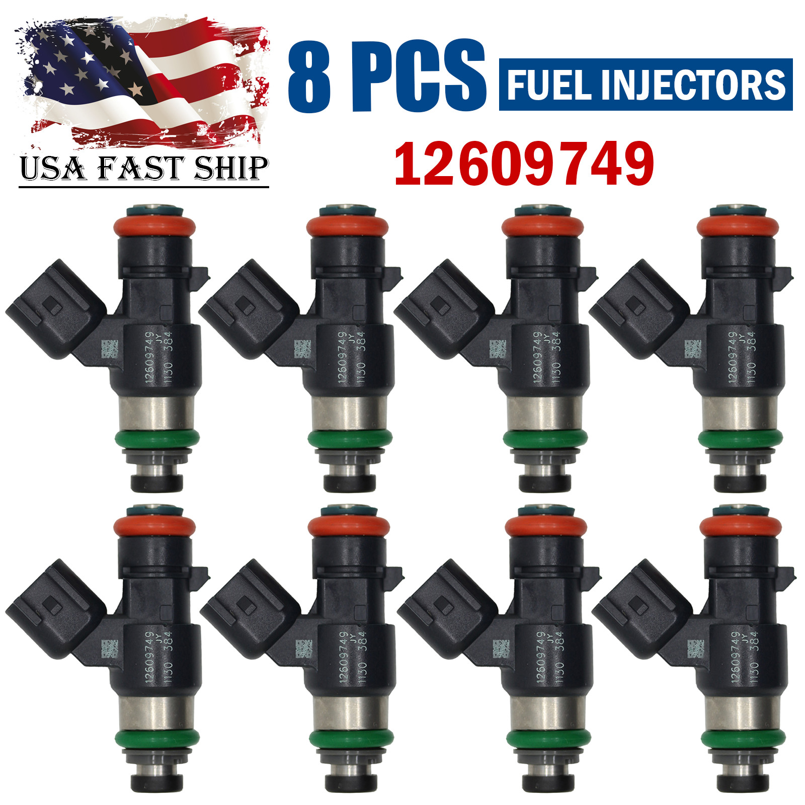 8 PCS Fuel Injectors 12609749 For 2010-2014 Gmc Yukon Cadillac Escalade 6.2L V8 8 PCS Fuel Injectors 12609749 For 2010-2014 Gmc Yukon Cadillac Escalade 6.2L V8