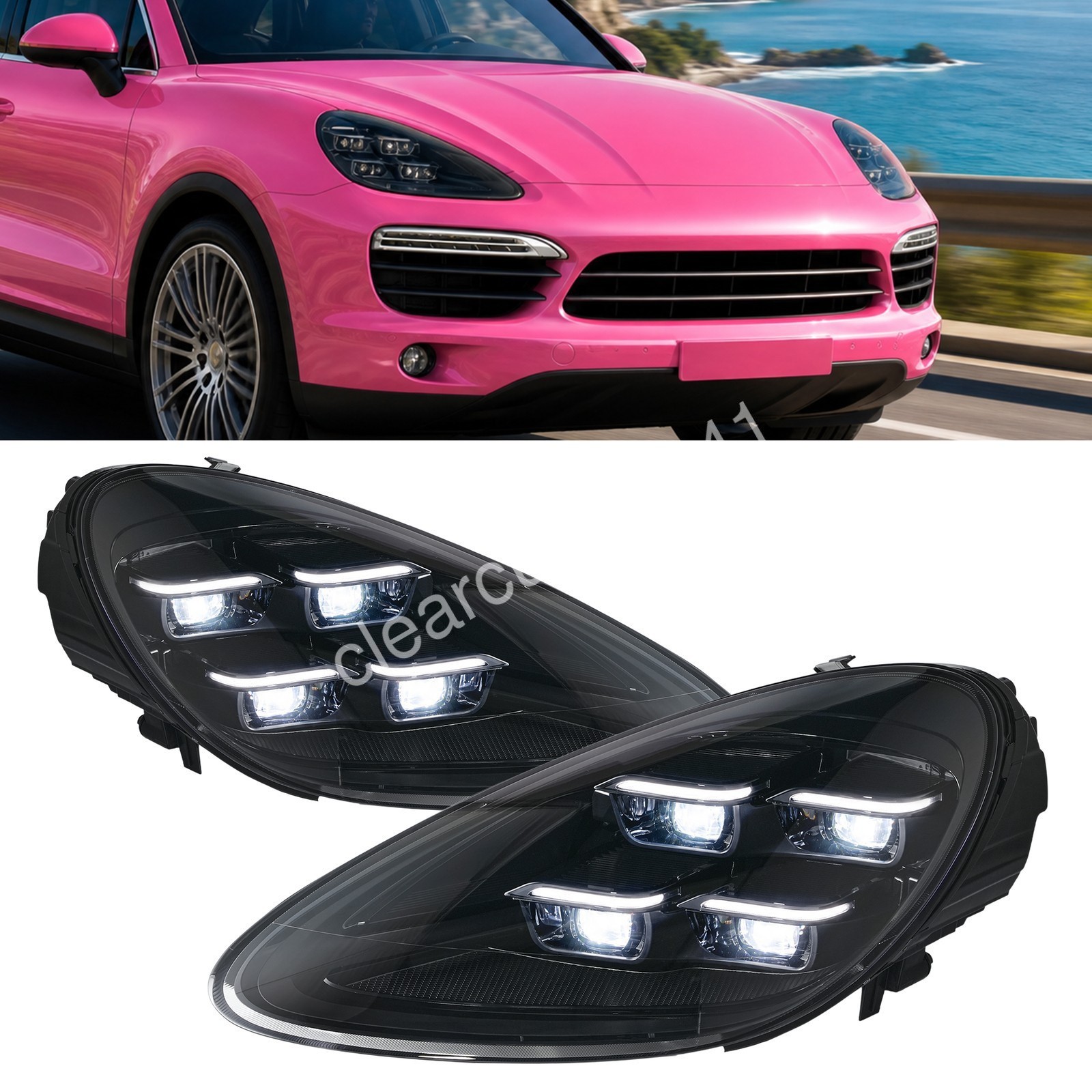 Plug & Play 2025 Matrix Led Headlights For 2011-2014 Porsche Cayenne 958.1 958