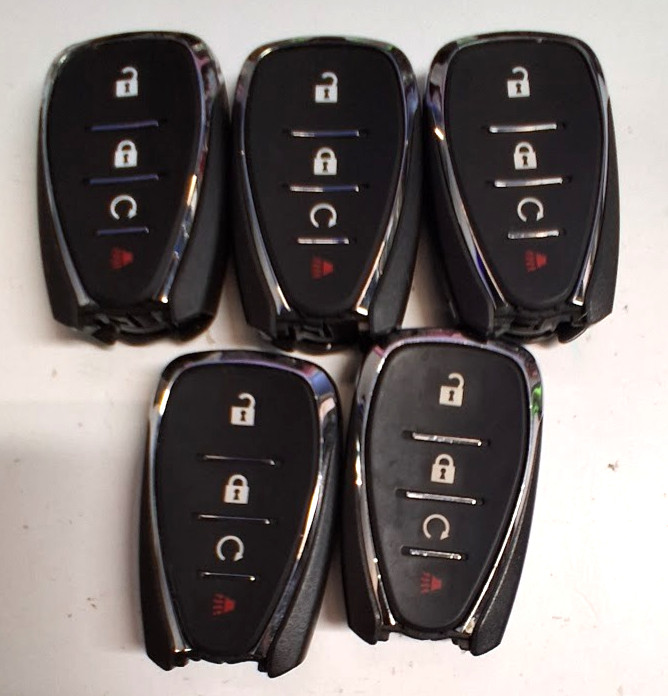 LOT OF 5 OEM CHEVROLET SMART KEY FOB REMOTE   HYQ4AS 4 BUTTONS
