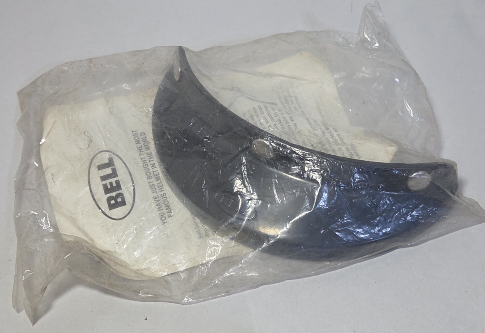 NEW Genuine Bell Helmet Vintage Factory Visor 3 Snap Style Black Motorcycle NOS