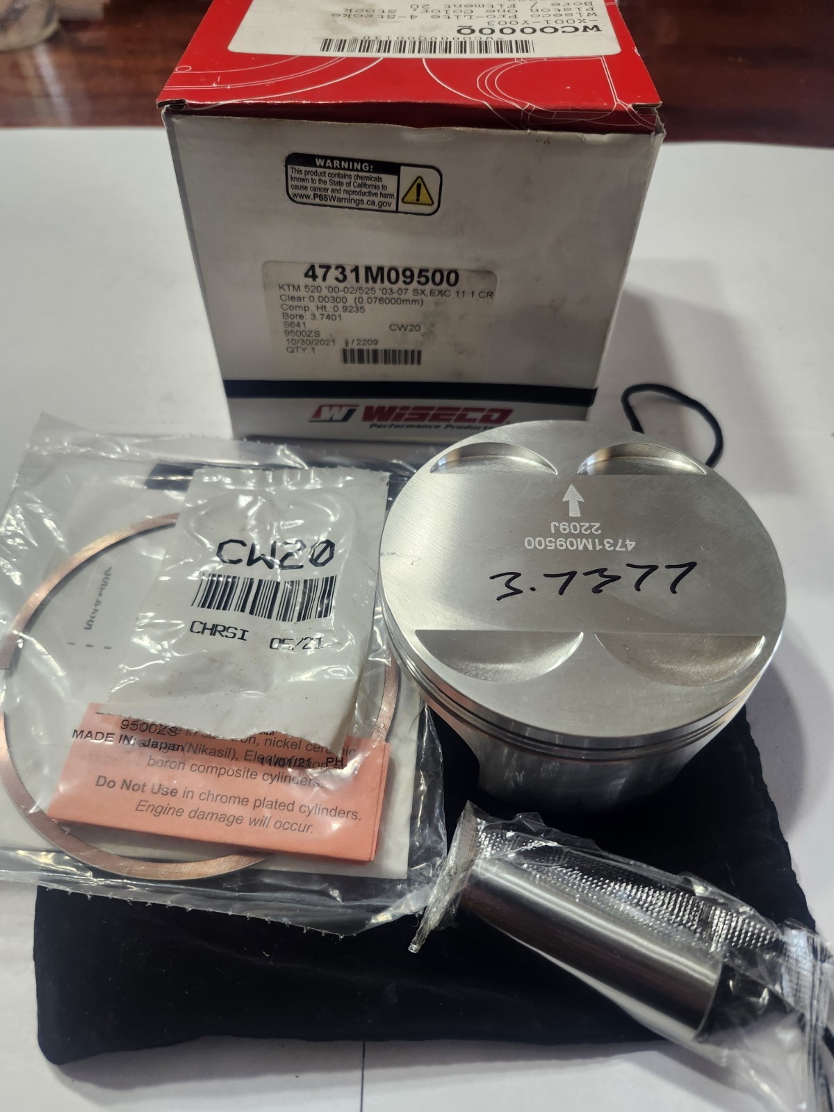 NEW KTM 520/525 WISECO PRO-LITE PISTON 4731M09500