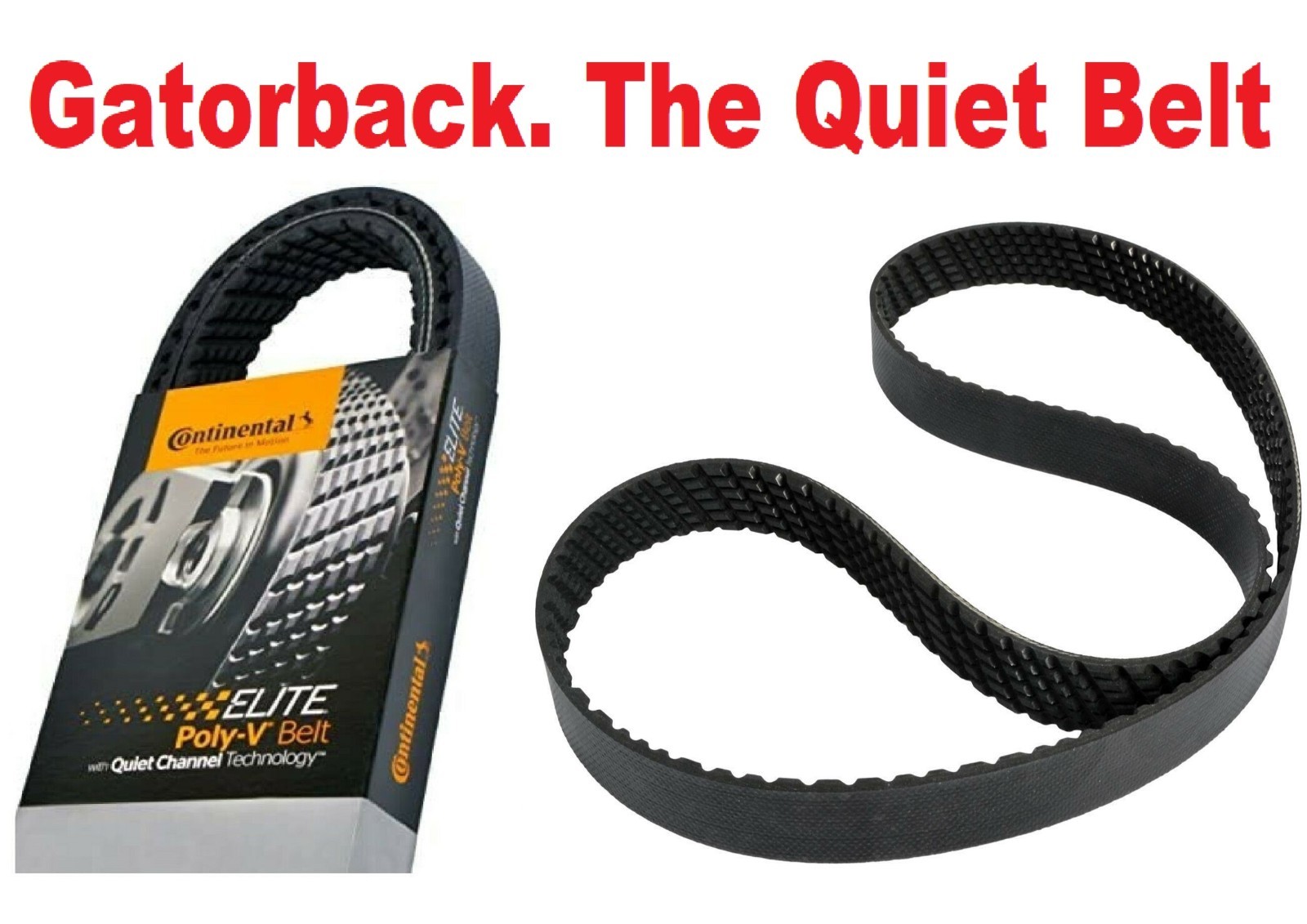 Serpentine Poly-V Belt Quiet Belt Gatorback CONTINENTAL ELITE 4060514, 6PK1305 Serpentine Poly-V Belt Quiet Belt Gatorback CONTINENTAL ELITE 4060514, 6PK1305