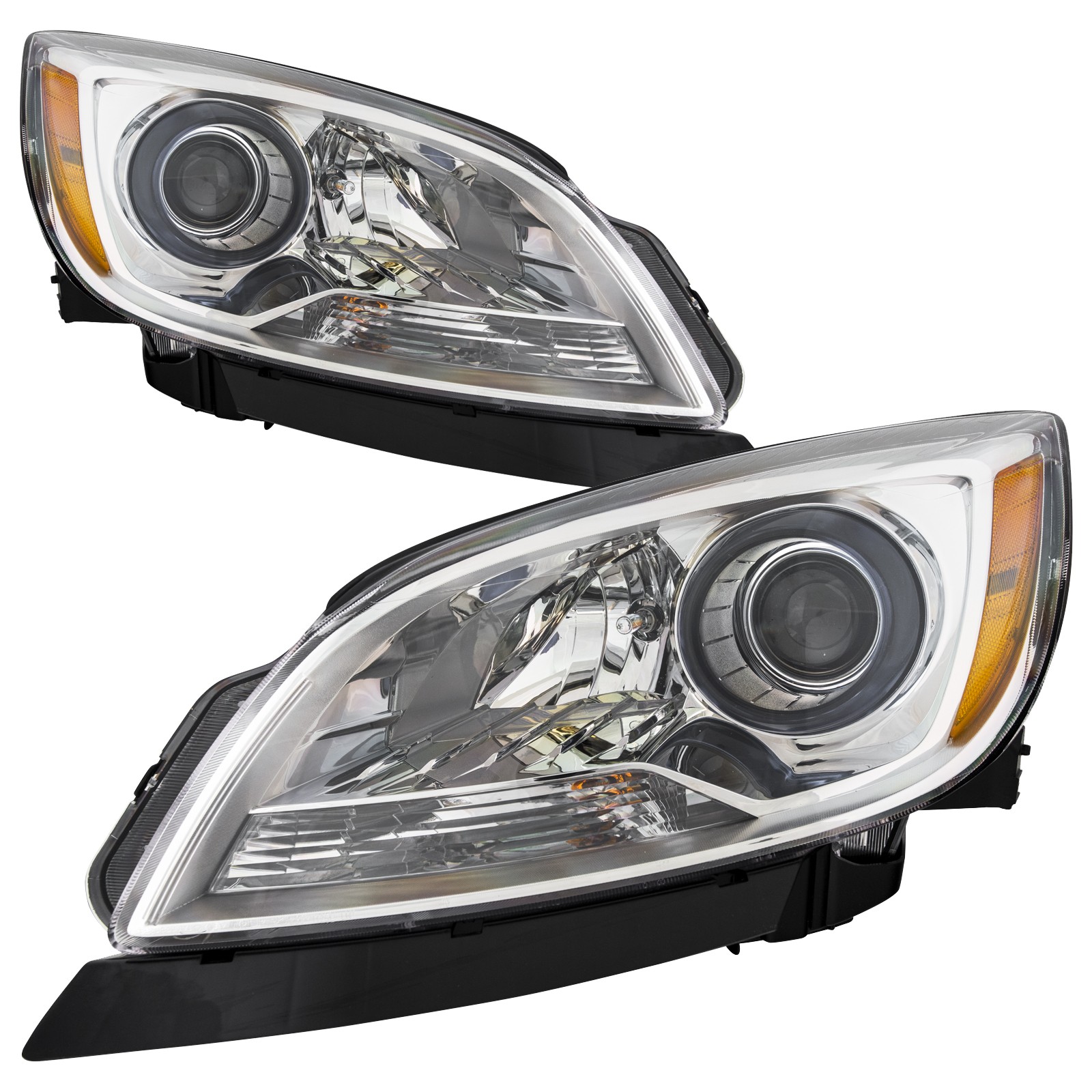Headlights CAPA Certified Left And Right Pair For 2012-2017 Buick Verano Halogen