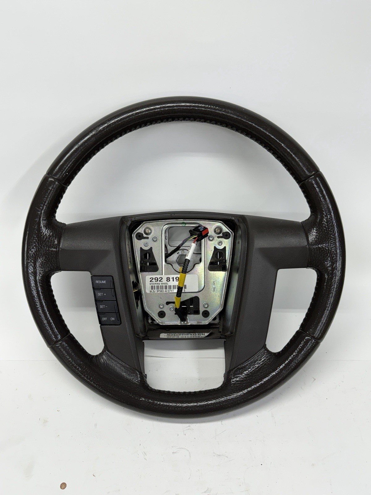 Ford 09-14 F-150 Leather Steering Wheel Brown Leather Dusk Gray Cruise Only F150 Ford 09-14 F-150 Leather Steering Wheel Brown Leather Dusk Gray Cruise Only F150