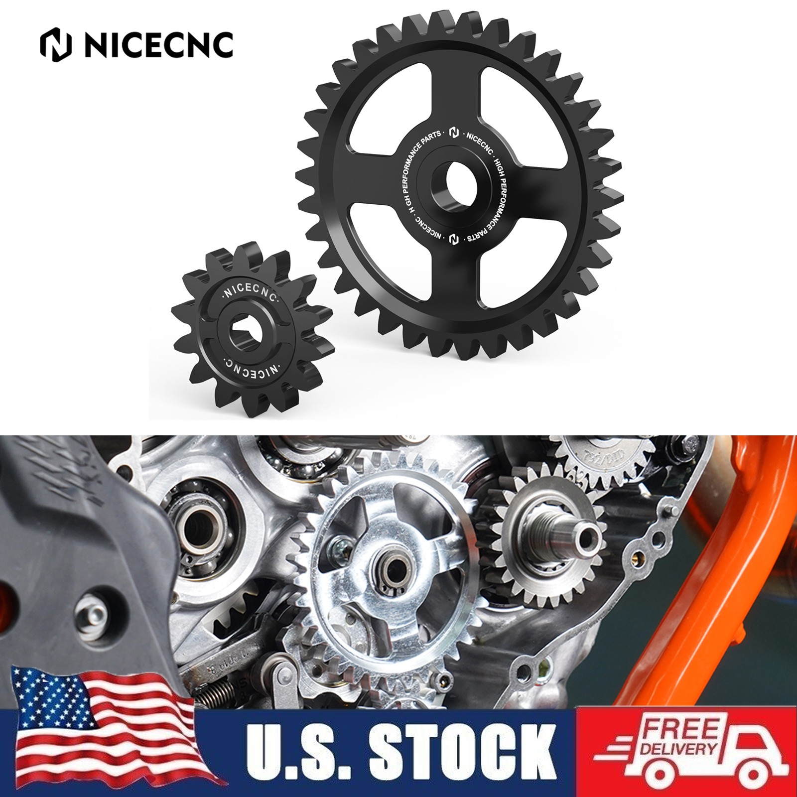 NICECNC Engine Oil Pump Idler Gear Kit For KTM EXC EXC-F XCF-W 250 350 2017-2022 NICECNC Engine Oil Pump Idler Gear Kit For KTM EXC EXC-F XCF-W 250 350 2017-2022